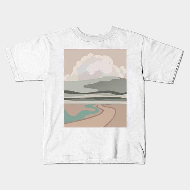 Minimalistic landscape Kids T-Shirt by Kakonina